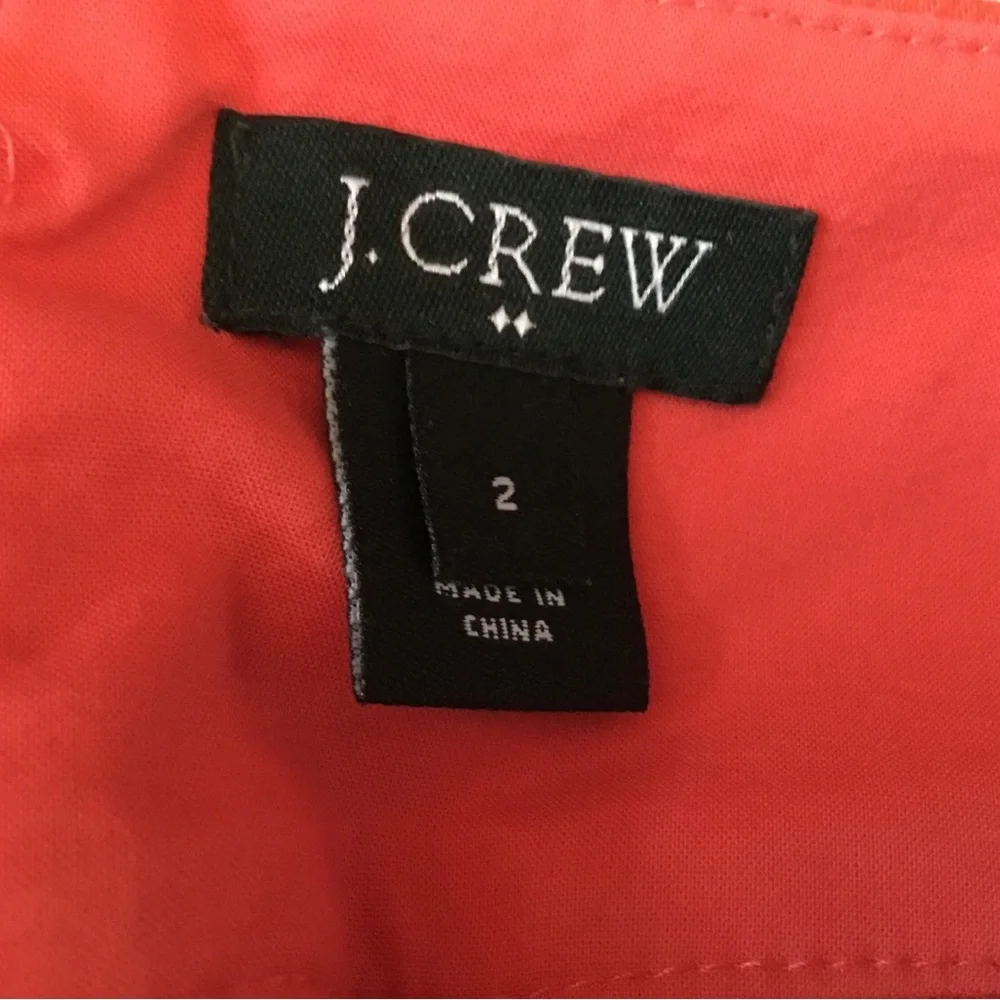 J. Crew Orange Women's Cotton A-line Mini Skirt - 2